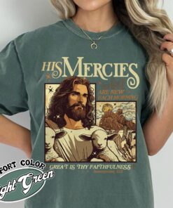 his mercies are new everyday shirt christian vintage bible verse t shirt womens faith based shirt vhuxz