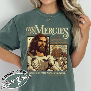 his mercies are new everyday shirt christian vintage bible verse t shirt womens faith based shirt vhuxz