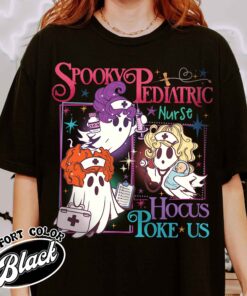 hocus poke us shirt spooky nurse vintage t shirt womens halloween pediatric nurse shirt hblye