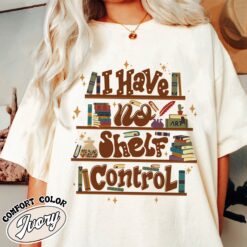 i have no shelf control comfort color shirt book lover vintage t shirt womens librarian gift shirt owmqs