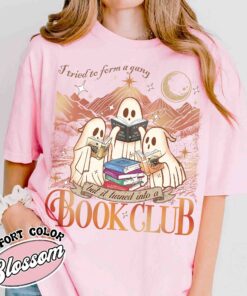 i tried to form a gang and it turned into a book club shirt book club halloween vintage shirt ghost reading womens shirt 8b1e4