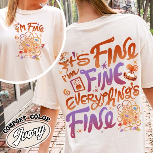 im fine everything is fine shirt christmas lights anxiety vintage shirt womens holiday shirt