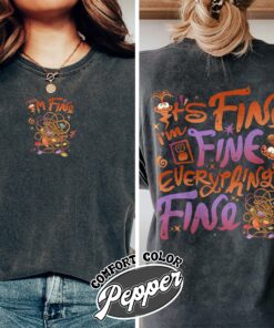 im fine everything is fine shirt christmas lights anxiety vintage shirt womens holiday shirt altvr