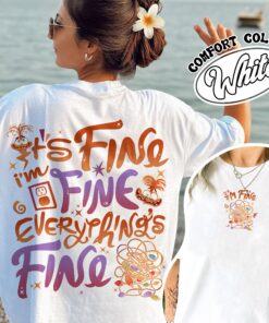 im fine everything is fine shirt christmas lights anxiety vintage shirt womens holiday shirt enkbi