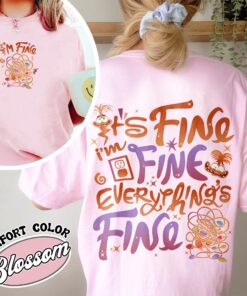 im fine everything is fine shirt christmas lights anxiety vintage shirt womens holiday shirt jemh0