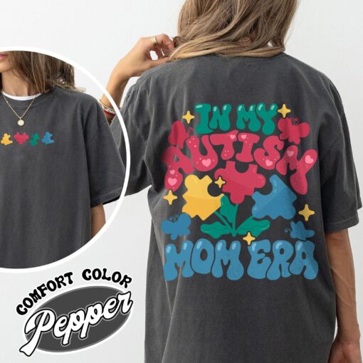 in my autism mom era vintage comfort colors t shirt neurodiversity affirming shirt autism awareness ewkon