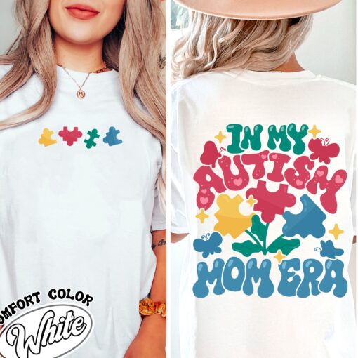 in my autism mom era vintage comfort colors t shirt neurodiversity affirming shirt autism awareness