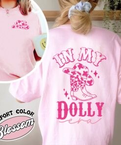 in my dolly era comfort color shirt dolly vintage shirt womens pink cowboys shirt h22db