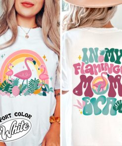 in my flamingo mom era comfort color shirt flamingo vintage shirt womens pink mom shirt jmxun