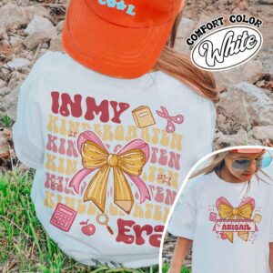 in my kindergarten era t shirt kindergarten boy vintage shirt womens back to school personalized shirt fhekj