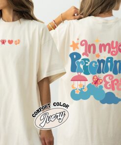 in my pregnant era comfort color shirt pregnant mom vintage shirt womens cute pregnancy shirt ypvmw
