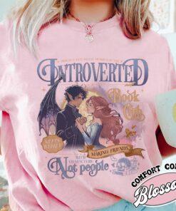 introverted reading shirt introverted book club vintage shirt womens romantasy readers society shirt aqsd6