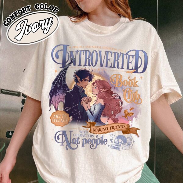 introverted reading shirt introverted book club vintage shirt womens romantasy readers society shirt dvsnq