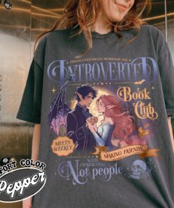 introverted reading shirt introverted book club vintage shirt womens romantasy readers society shirt evgk4