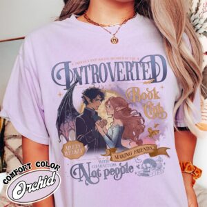 introverted reading shirt introverted book club vintage shirt womens romantasy readers society shirt i0sxi