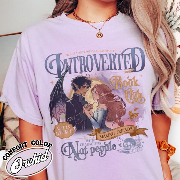 introverted reading shirt introverted book club vintage shirt womens romantasy readers society shirt