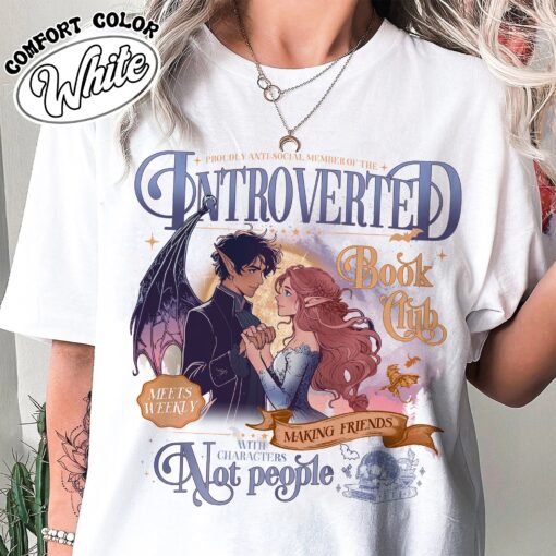 introverted reading shirt introverted book club vintage shirt womens romantasy readers society shirt wbc8b