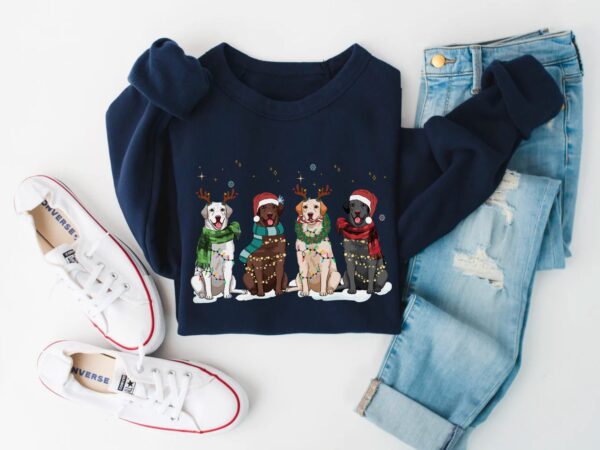 labrador christmas sweatshirt for dog lovers vintage crewneck featuring labrador retriever design and holiday theme f2yo3