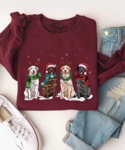 labrador christmas sweatshirt for dog lovers vintage crewneck featuring labrador retriever design and holiday theme wtopn