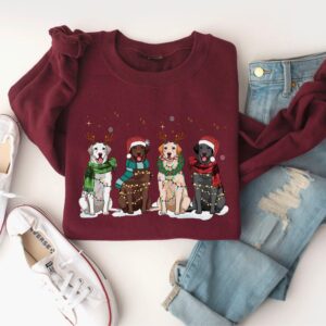 labrador christmas sweatshirt for dog lovers vintage crewneck featuring labrador retriever design and holiday theme wtopn