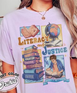 literacy and justice for all shirt vintage book lover shirt womens reading librarian t shirt m0qwm