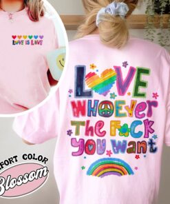 love whoever the f you want comfort colors shirt vintage pride month shirt womens lgbtq rainbow t shirt 4hltg
