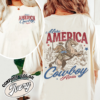 make america cowboy again comfort colors shirt vintage 4th of july western shirt womens cowboy independence day t shirt rwc0e