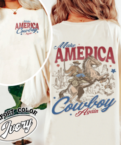 make america cowboy again comfort colors shirt vintage 4th of july western shirt womens cowboy independence day t shirt rwc0e