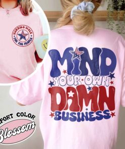 mind your own damn business shirt vintage political activist shirt womens vote blue 2024 t shirt 66trh