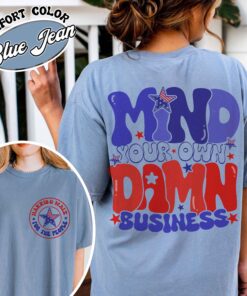 mind your own damn business shirt vintage political activist shirt womens vote blue 2024 t shirt owllw