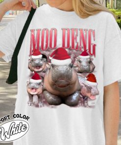 moo deng meme shirt vintage hippo lover t shirt womens moo deng fan club shirt jlbfo