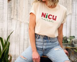 NICU Nurse Christmas Shirt with Funny Design for Holiday Celebrations and Unique NICU Apparel