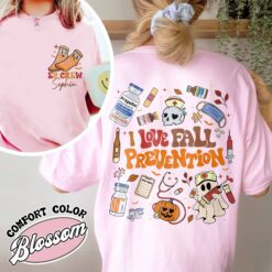 nurse shirt fall prevention vintage halloween nurse t shirt womens custom ghost nurse shirt nntkx