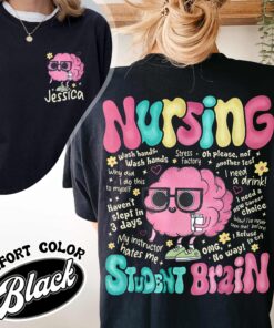 nursing student brain comfort colors shirt vintage nursing school t shirt womens registered nurse life shirt hdkat