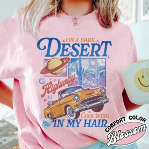 on a dark desert highway t shirt vintage adventure t shirt womens travel and hiking shirt hgstl