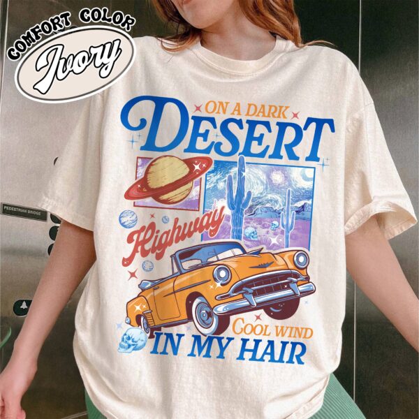 on a dark desert highway t shirt vintage adventure t shirt womens travel and hiking shirt iuytv