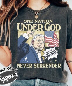 one nation under god shirt vintage political rally t shirt womens never surrender election shirt 17zv2