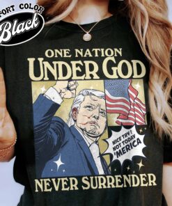 one nation under god shirt vintage political rally t shirt womens never surrender election shirt 6a0nz