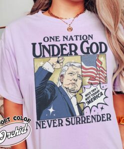 one nation under god shirt vintage political rally t shirt womens never surrender election shirt ebx3i