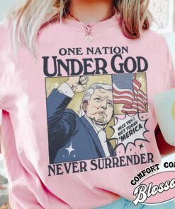 one nation under god shirt vintage political rally t shirt womens never surrender election shirt sgw1v