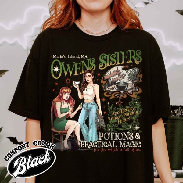 owens sisters apothecary shirt vintage witchy halloween shirt womens fall apothecary t shirt jw0eh