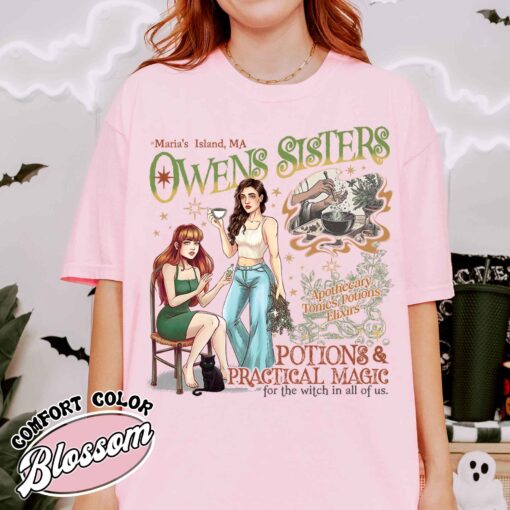 owens sisters apothecary shirt vintage witchy halloween shirt womens fall apothecary t shirt