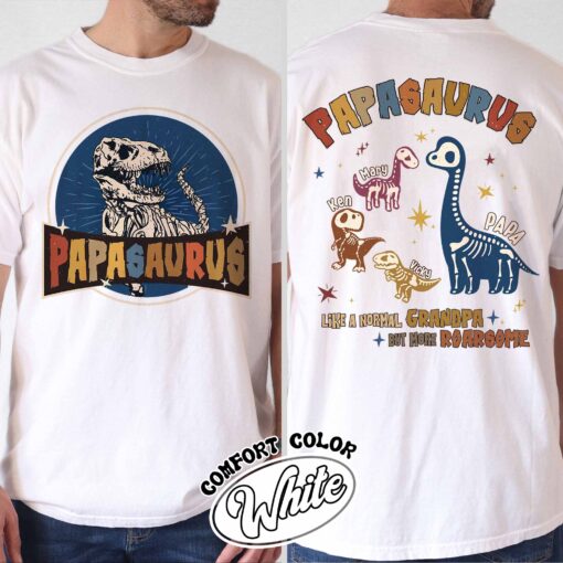 papasaurus shirt vintage personalized fathers day t shirt womens custom papasaurus gift shirt mwiuj