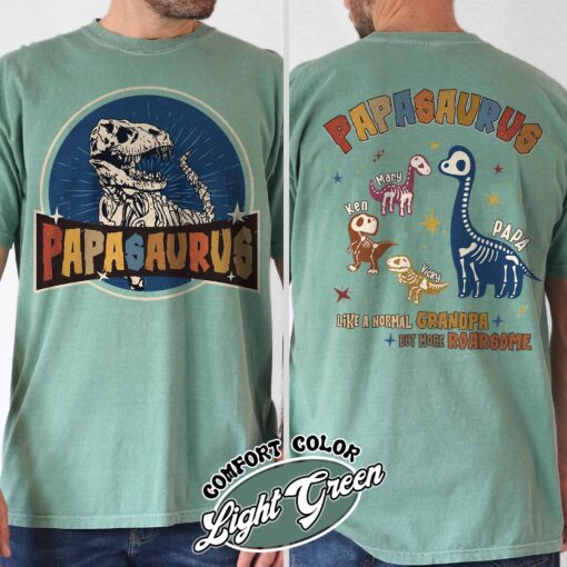 papasaurus shirt vintage personalized fathers day t shirt womens custom papasaurus gift shirt sd2ud