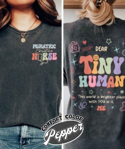 pediatric nurse comfort color shirt vintage custom pediatric nurse t shirt womens funny nurse gift shirt ry8oj