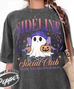 personalized sideline social club football shirt vintage custom football mama t shirt womens game day shirt q4bgv