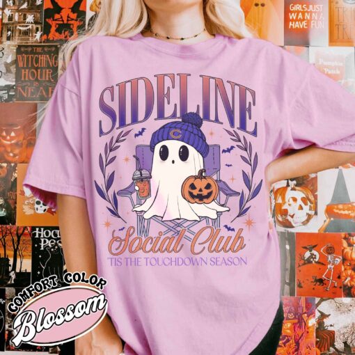 personalized sideline social club football shirt vintage custom football mama t shirt womens game day shirt scokg