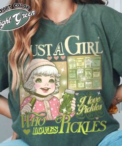 pickle t shirt vintage just a girl who loves pickles t shirt womens christmas gift shirt gjsdn