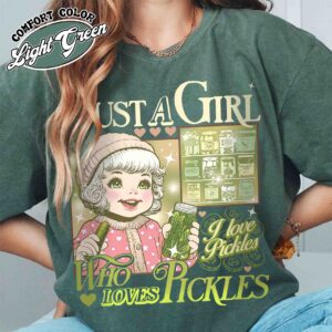 pickle t shirt vintage just a girl who loves pickles t shirt womens christmas gift shirt gjsdn