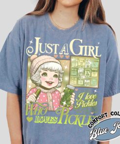 pickle t shirt vintage just a girl who loves pickles t shirt womens christmas gift shirt grhcs